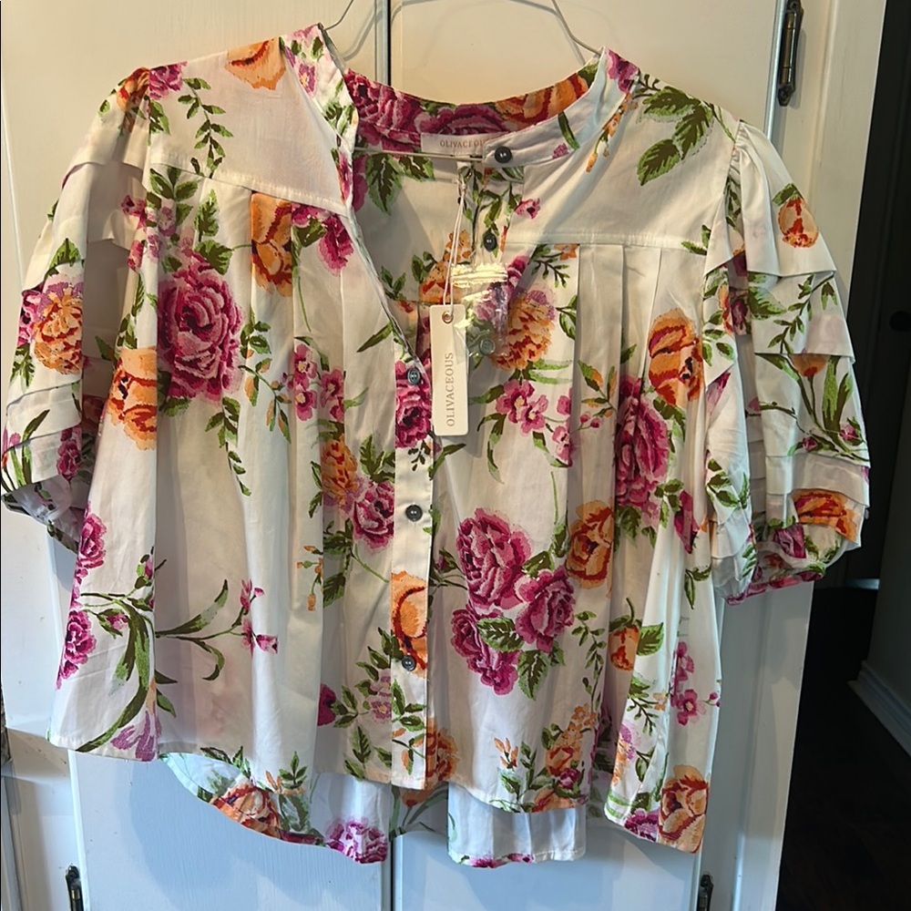 Colorful Floral Women's Top